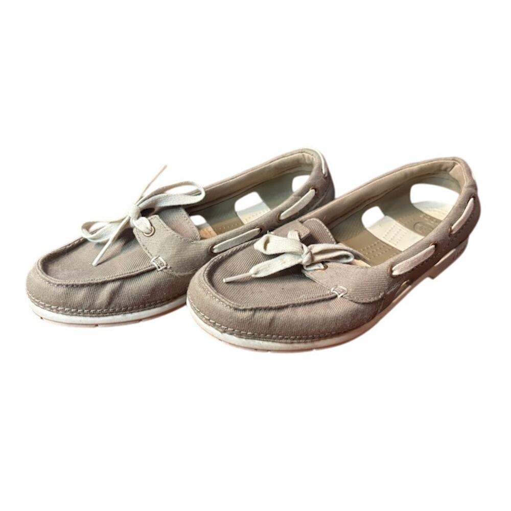 Crocs Beach Line Boat Shoes Tan / Beige Women's Size 8 200109